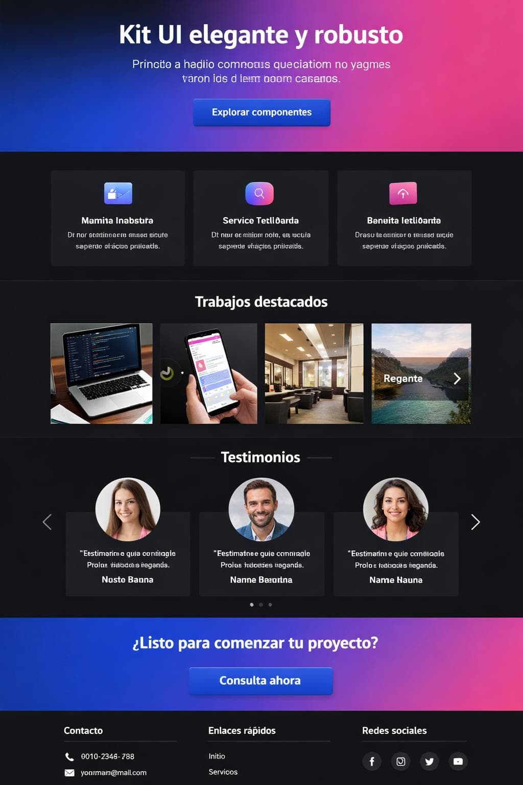 LumenForge &mdash; vista previa del theme