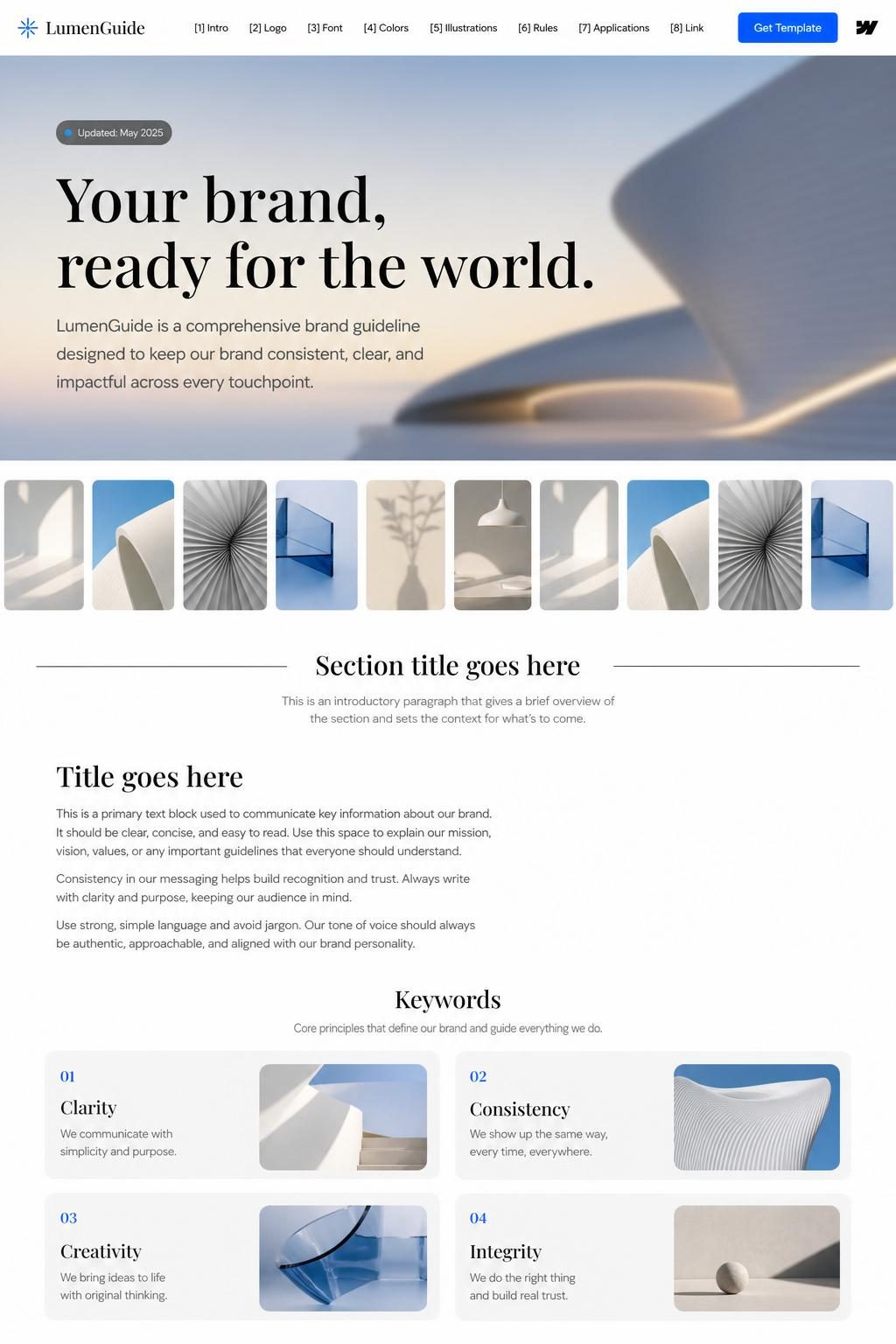 LumenGuide — vista previa del theme