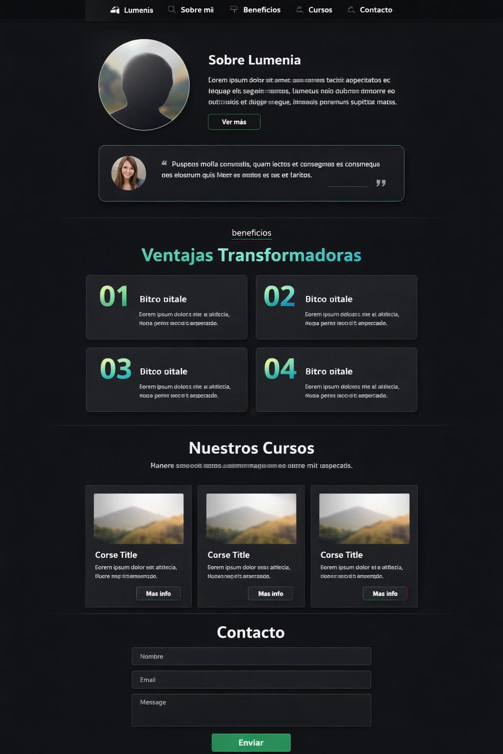 Lumenia Coaching &mdash; vista previa del theme