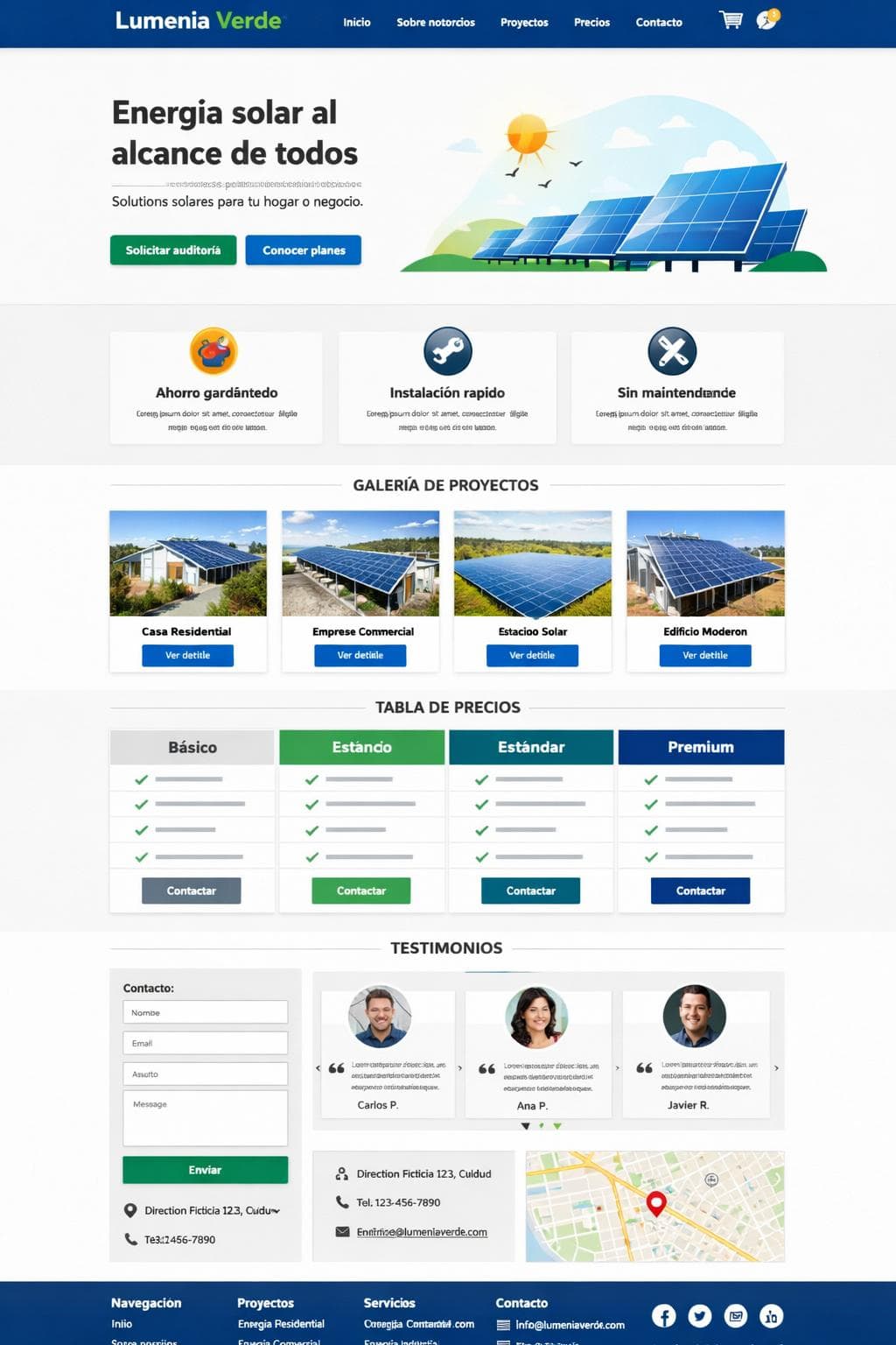 Lumenia Verde — vista previa del theme
