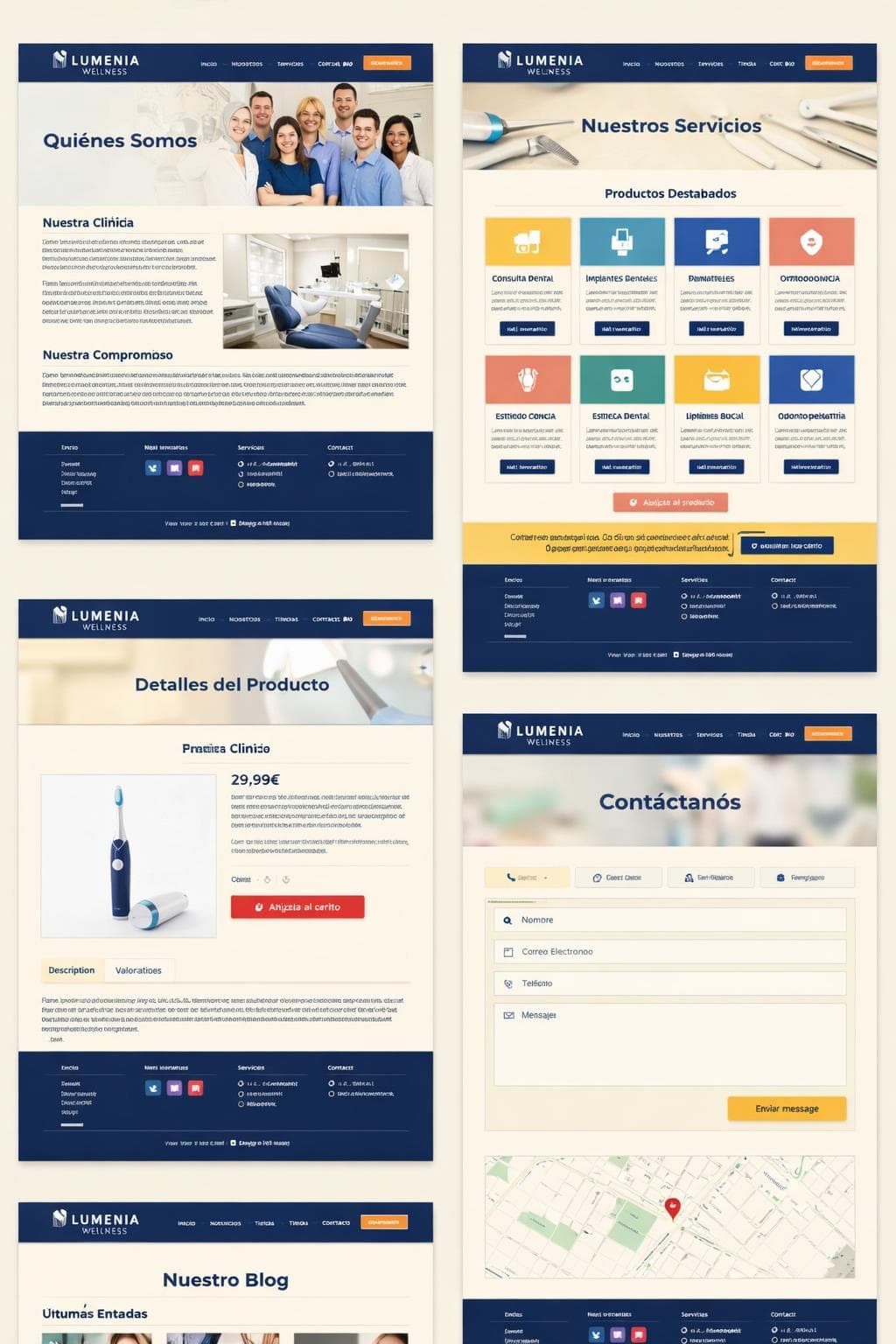 Lumenia Wellness — vista previa del theme