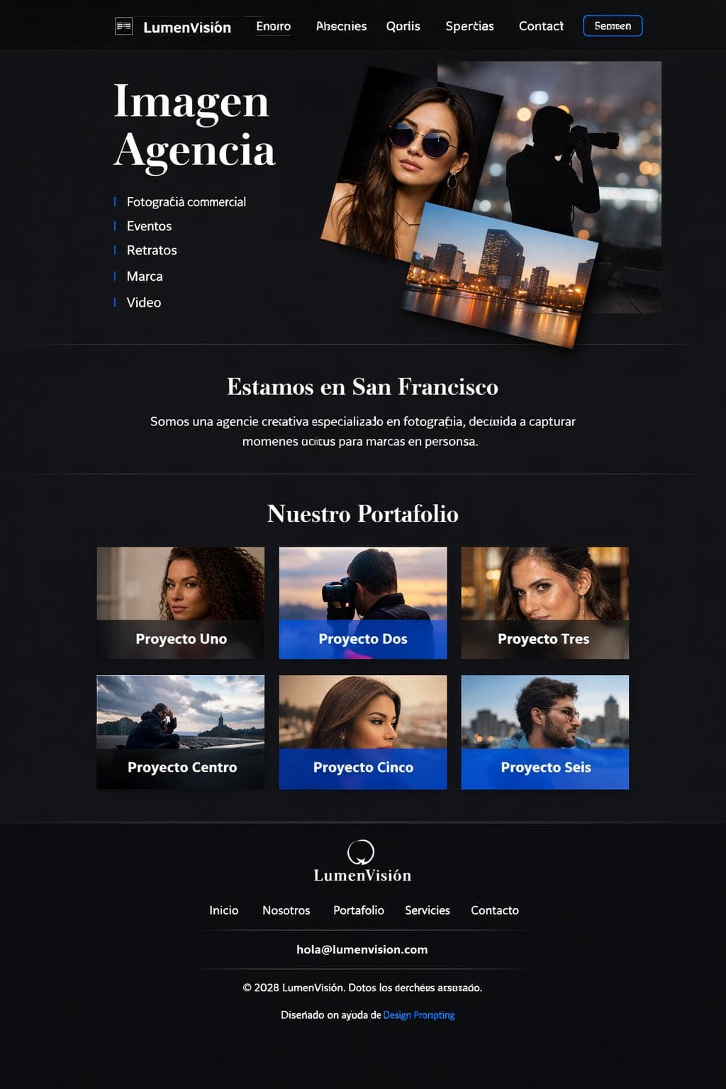 LumenVisión — vista previa del theme