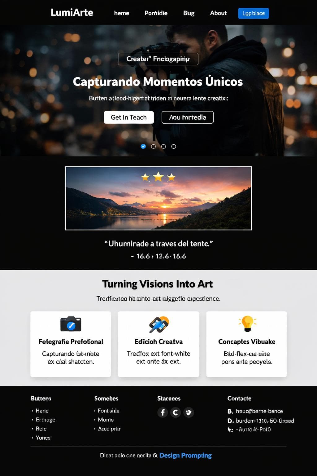 LumiArte — vista previa del theme
