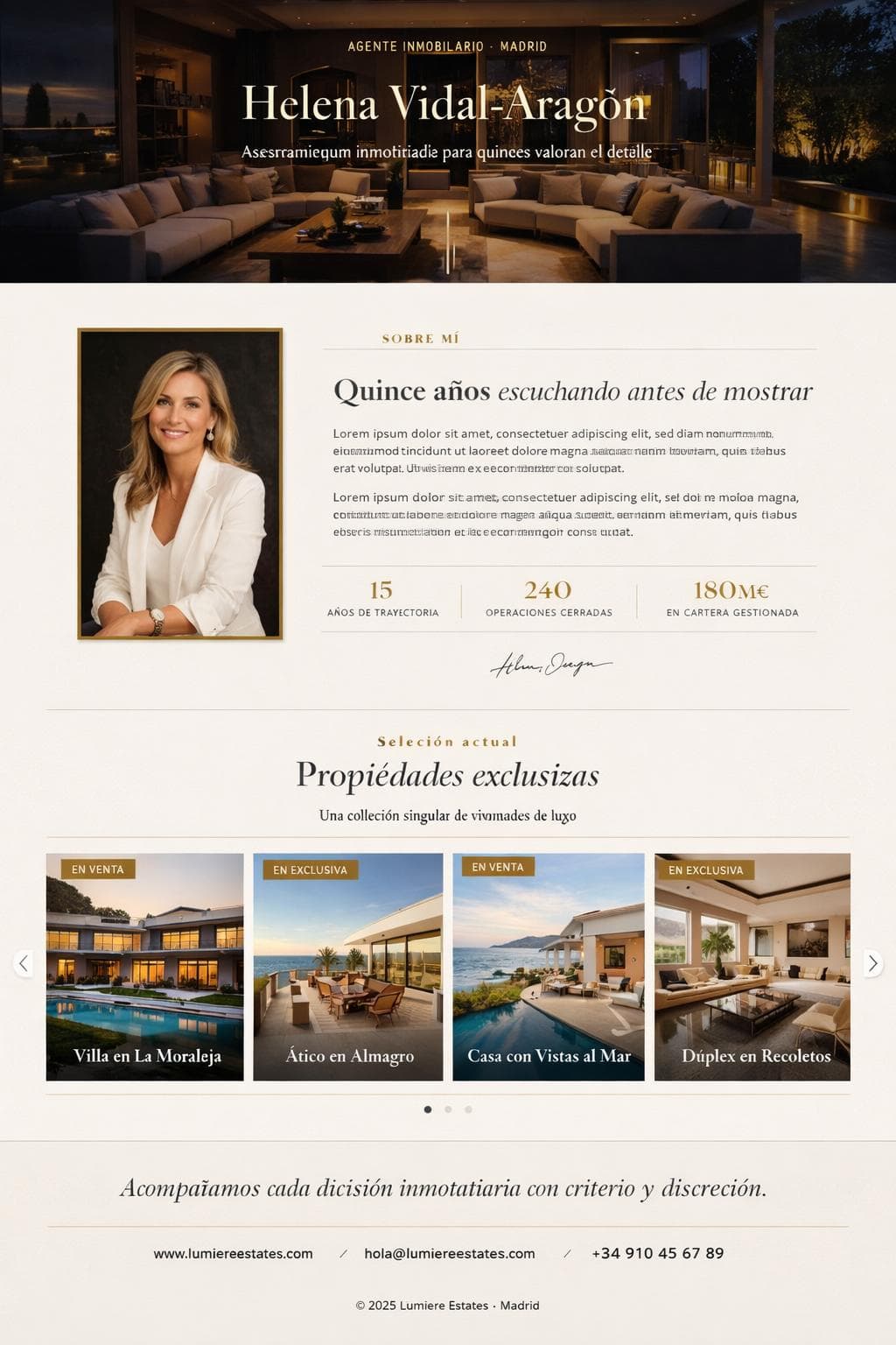 Lumière Estates — vista previa del theme