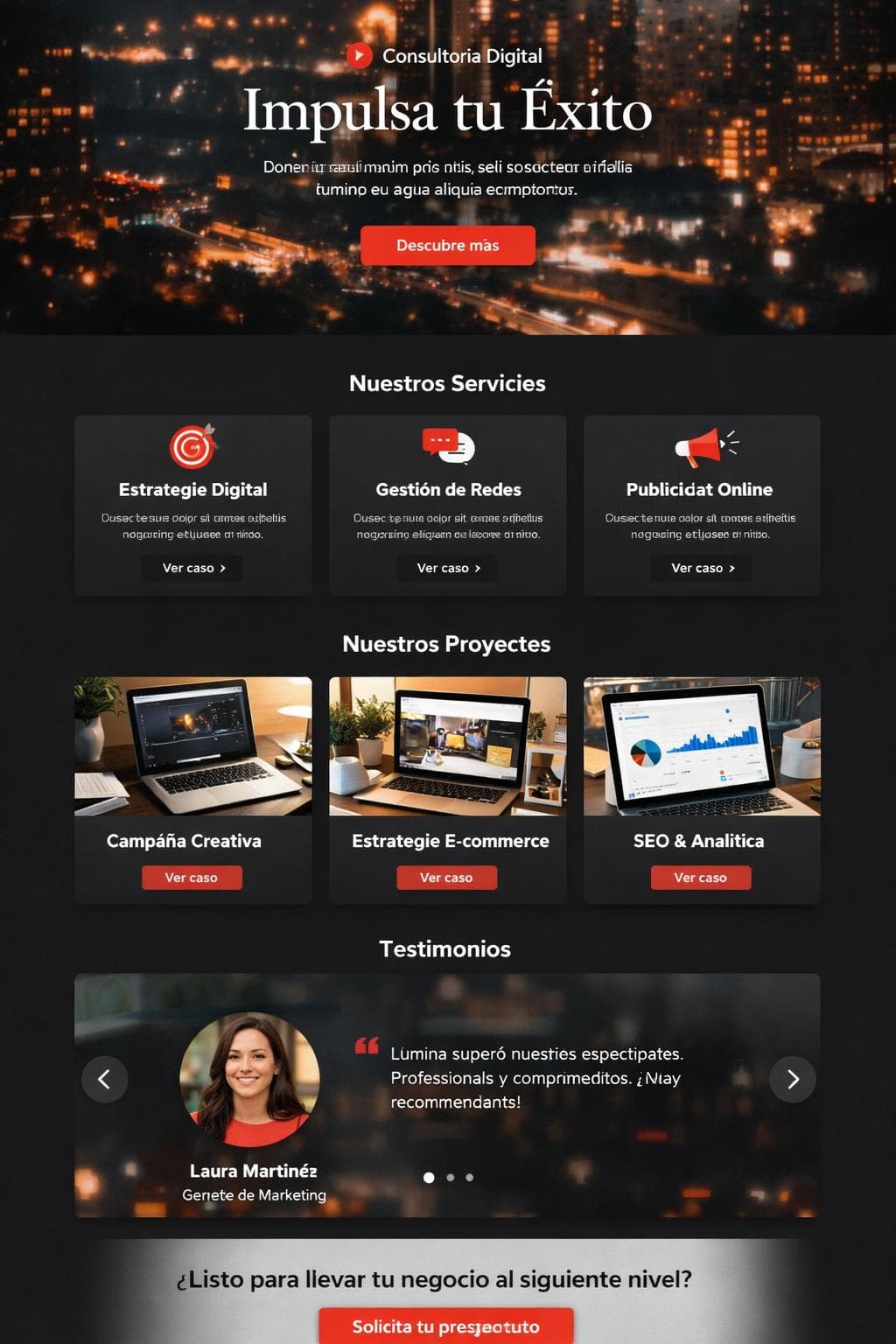 Lumina Agencia &mdash; vista previa del theme