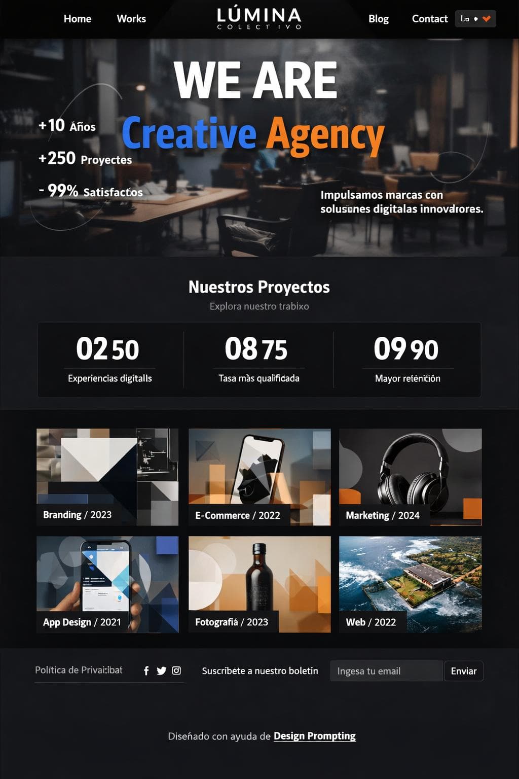 Lúmina Colectivo — vista previa del theme