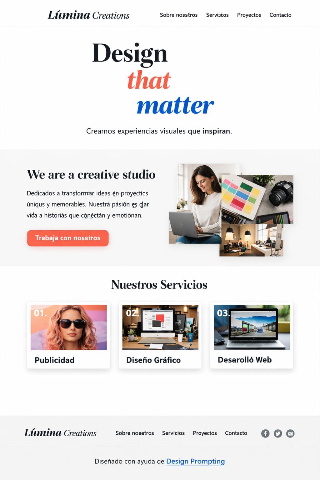 Lúmina Creations — vista previa del theme