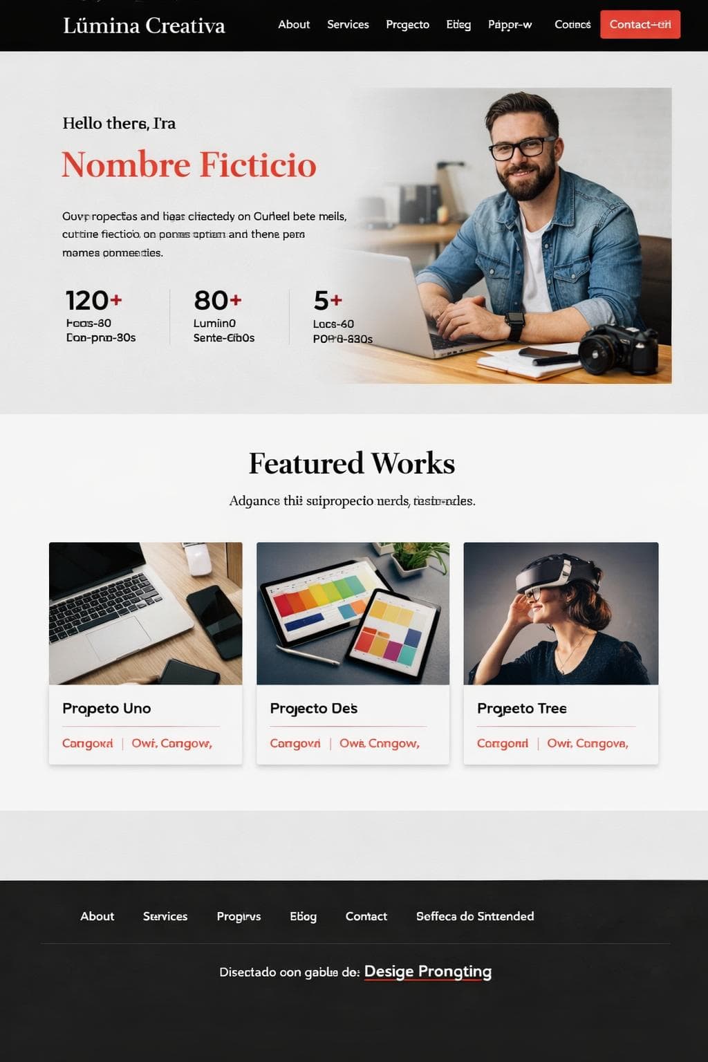 Lúmina Creatividad — vista previa del theme