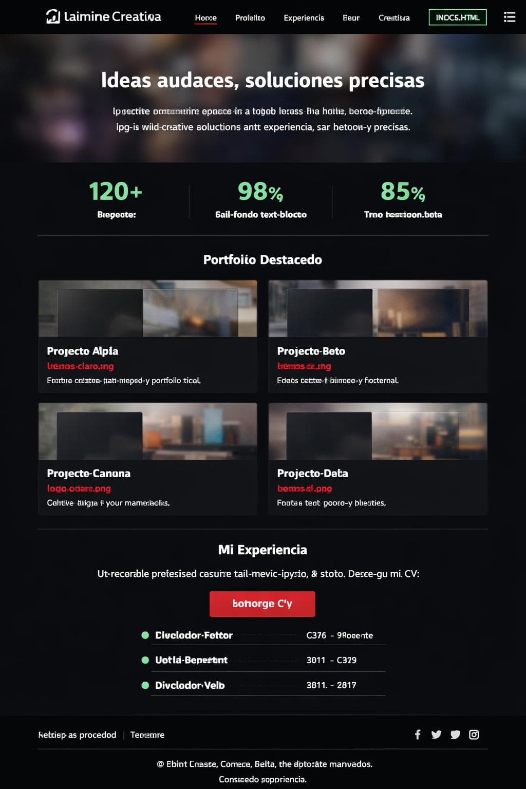 Lúmina Crianza — vista previa del theme