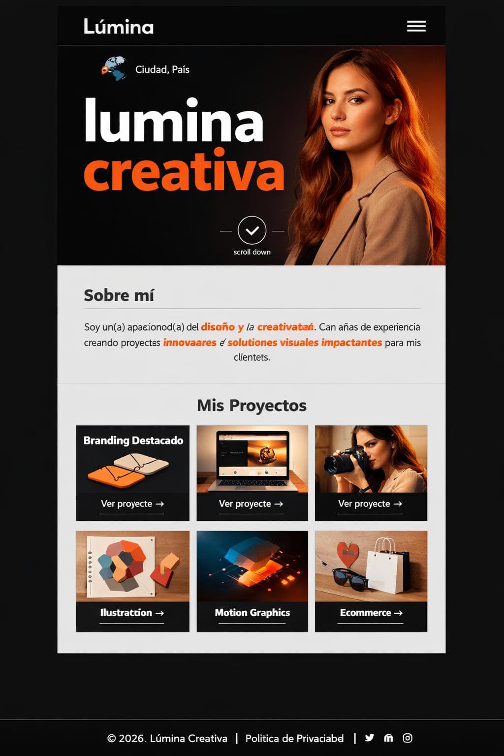 Lúmina Espiga — vista previa del theme