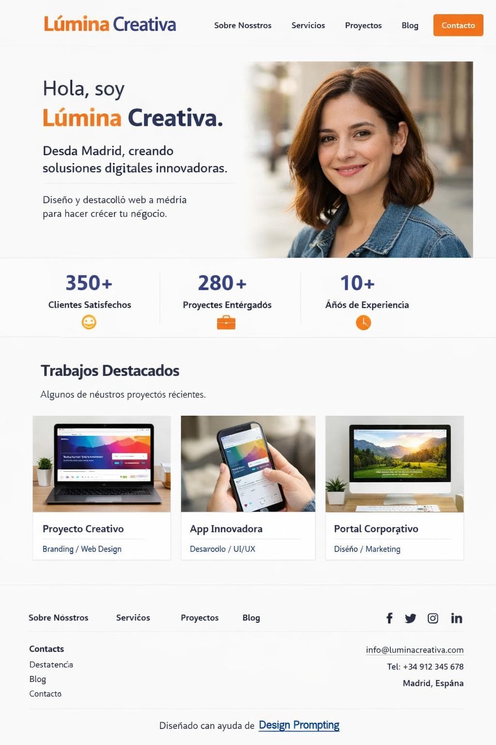 Lúmina Estilo — vista previa del theme
