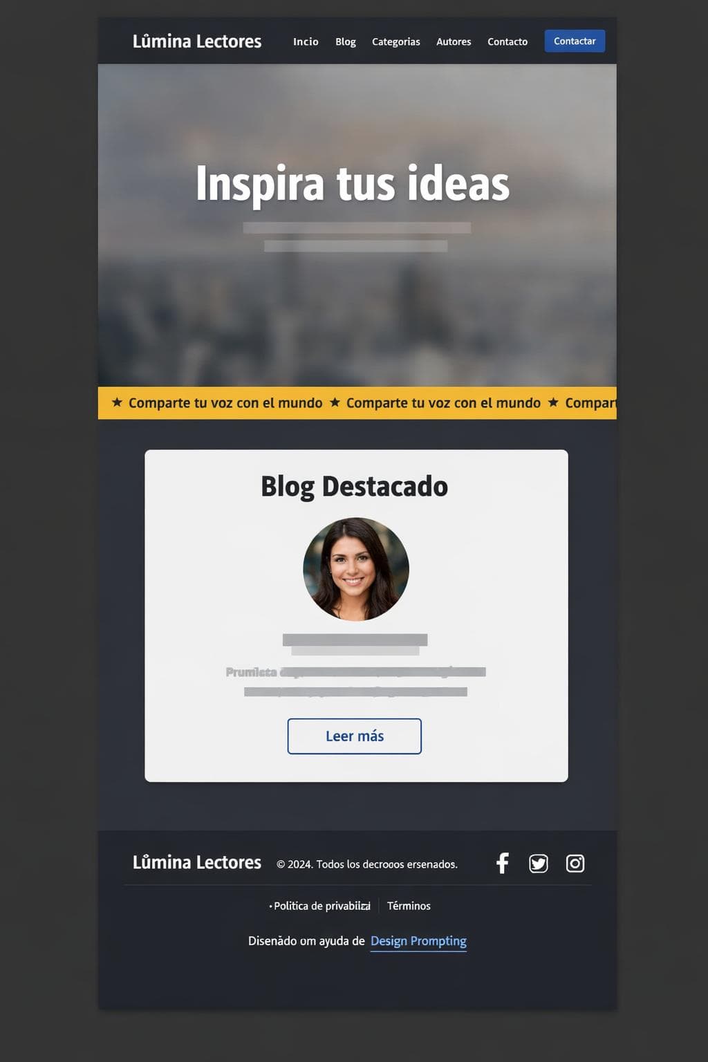 Lúmina Lectores — vista previa del theme