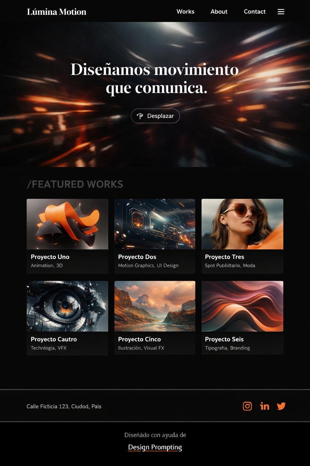 Lúmina Motion — vista previa del theme