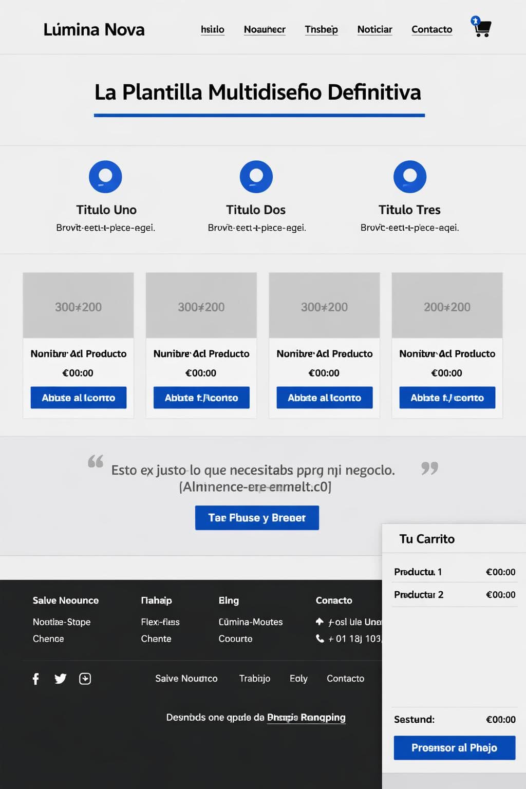 Lúmina Nova — vista previa del theme