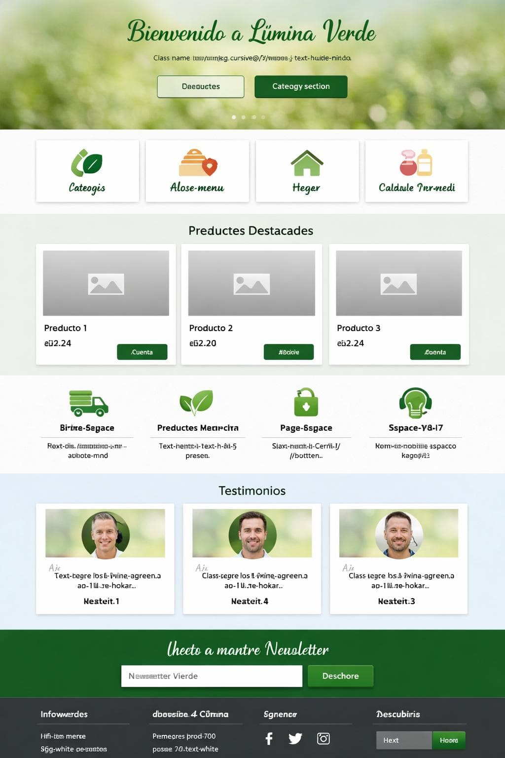 L&uacute;mina Verde &mdash; vista previa del theme