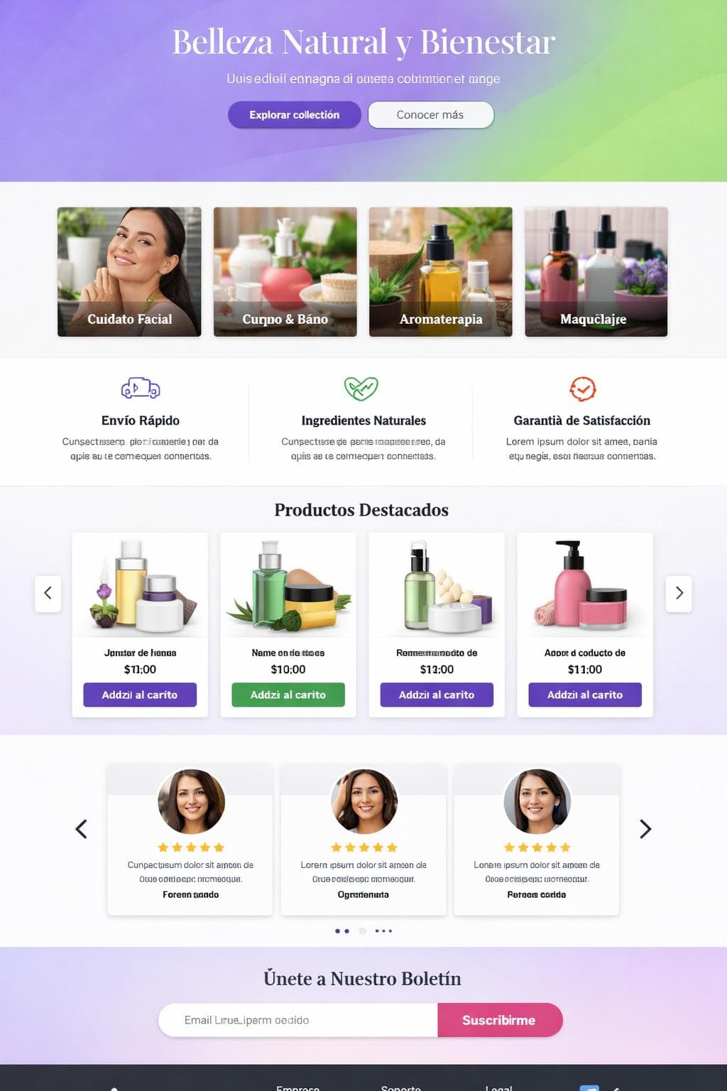 LúminaBelle — vista previa del theme