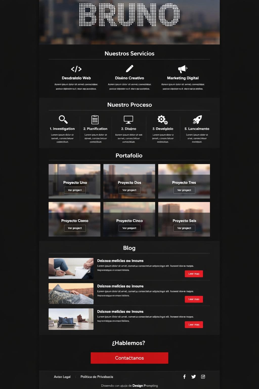 Luminara Agencia — vista previa del theme