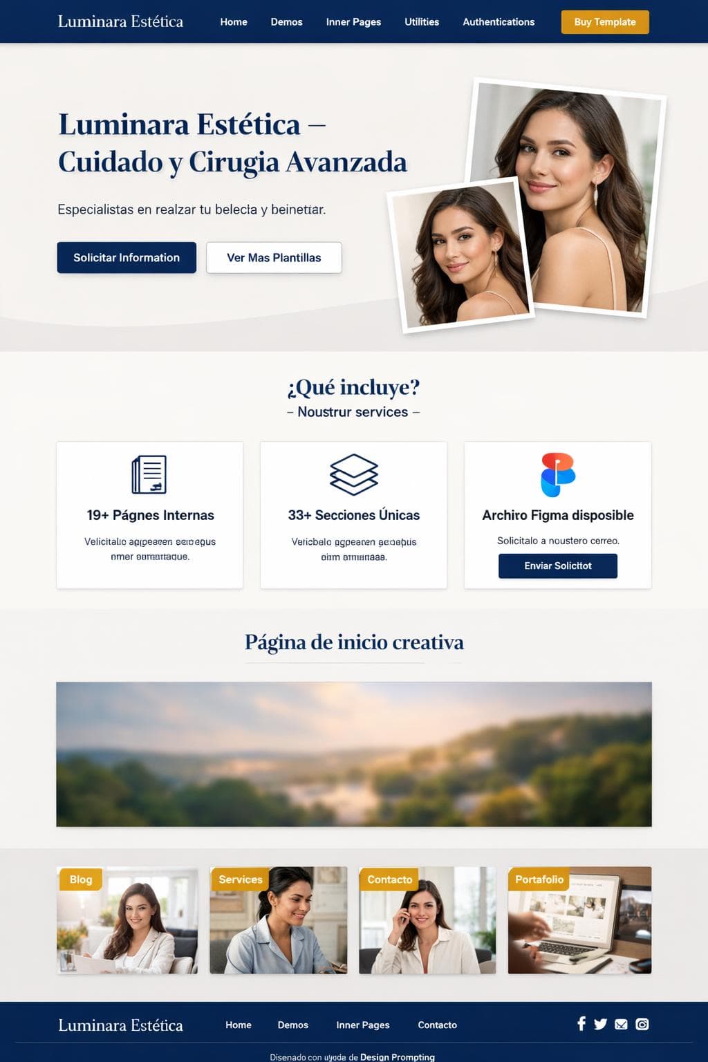 Luminara Est&eacute;tica &mdash; vista previa del theme