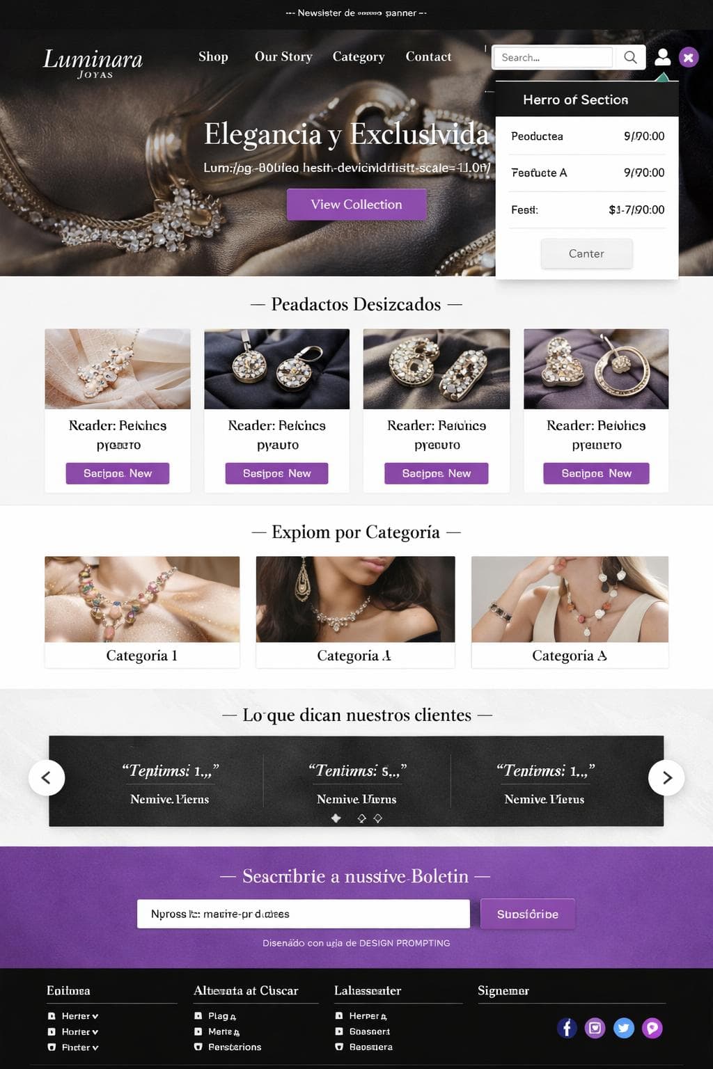 Luminara Joyas &mdash; vista previa del theme