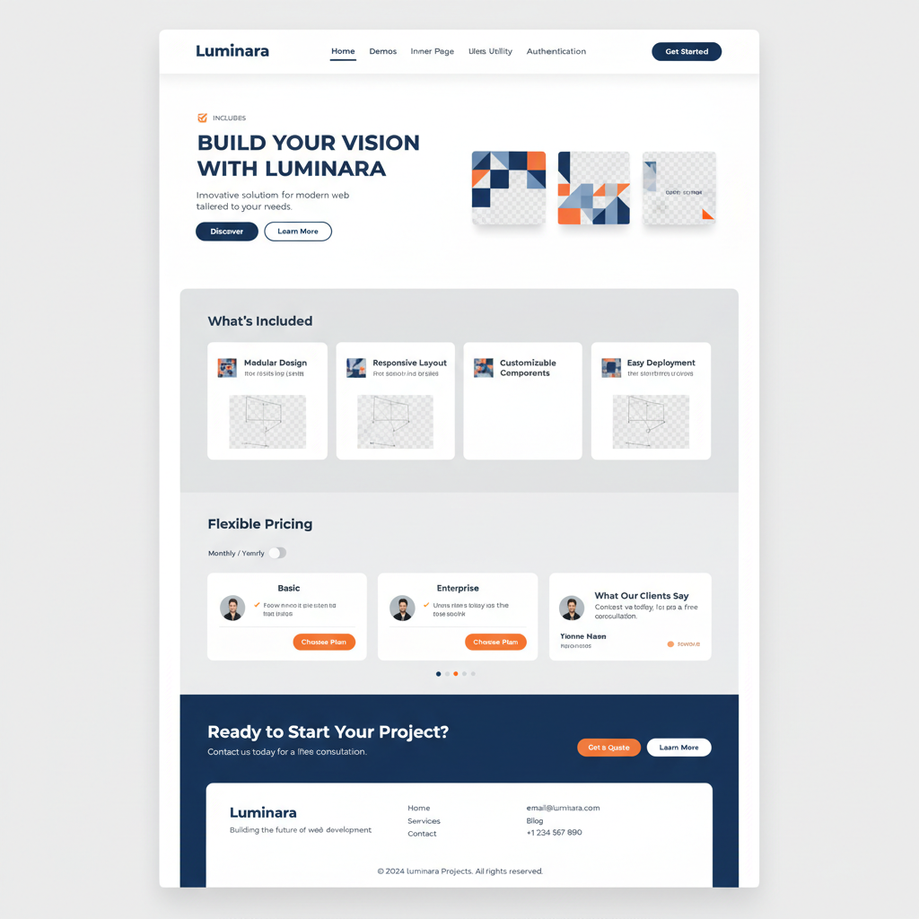 Luminara Projects &mdash; vista previa del theme