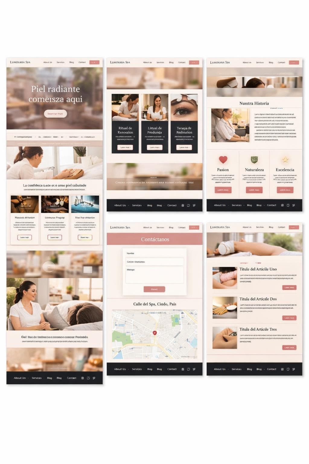 Luminara Spa &mdash; vista previa del theme