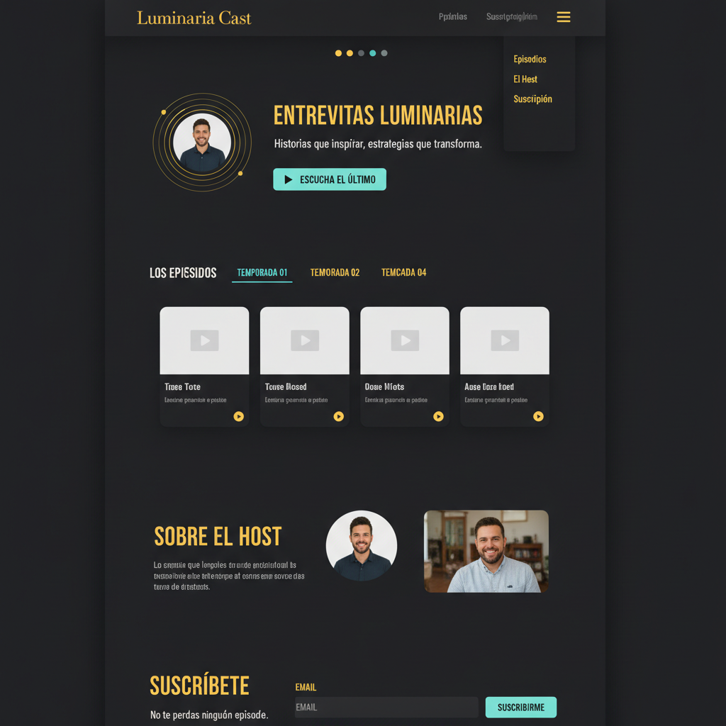 Luminaria Cast &mdash; vista previa del theme