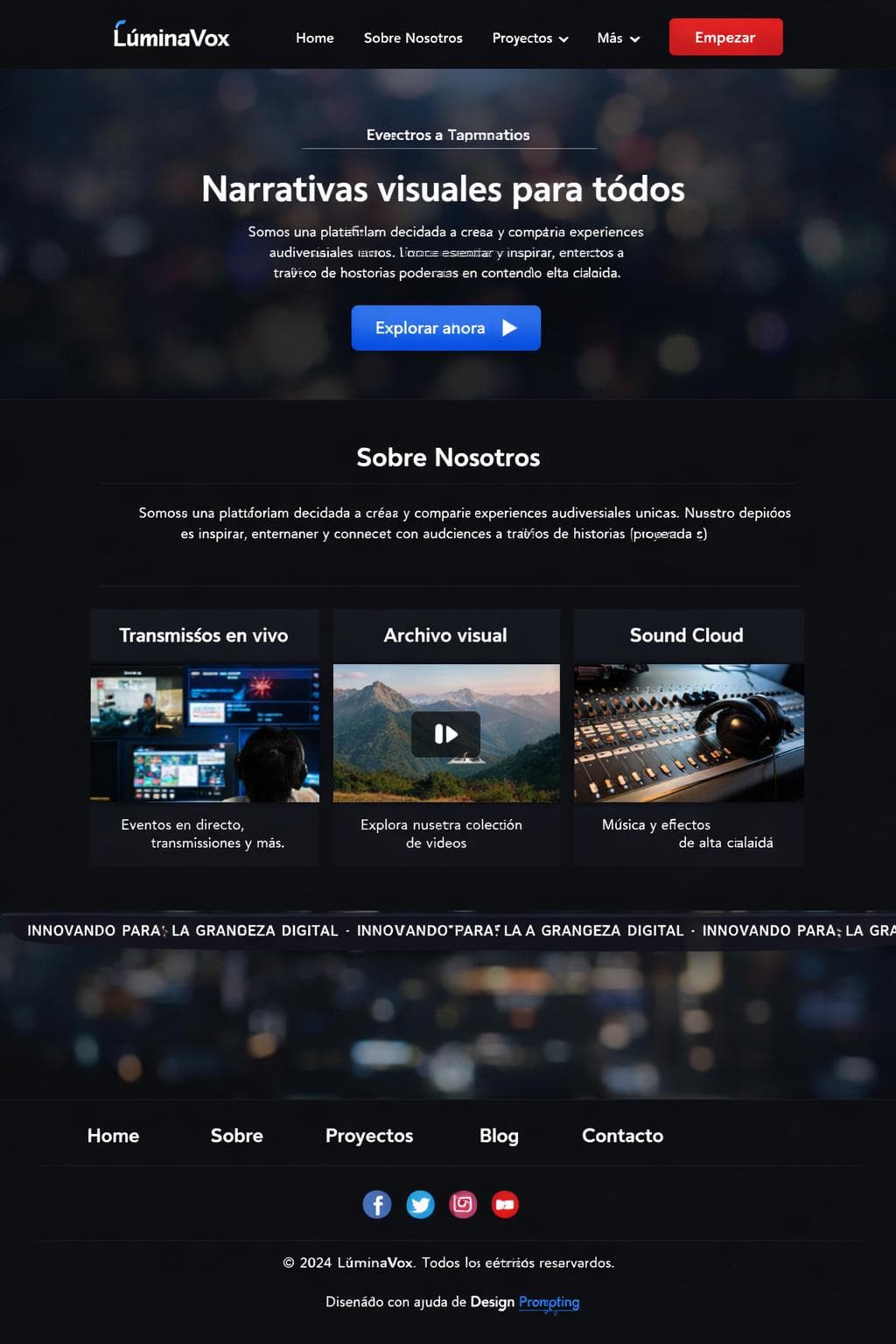 L&uacute;minaVox &mdash; vista previa del theme
