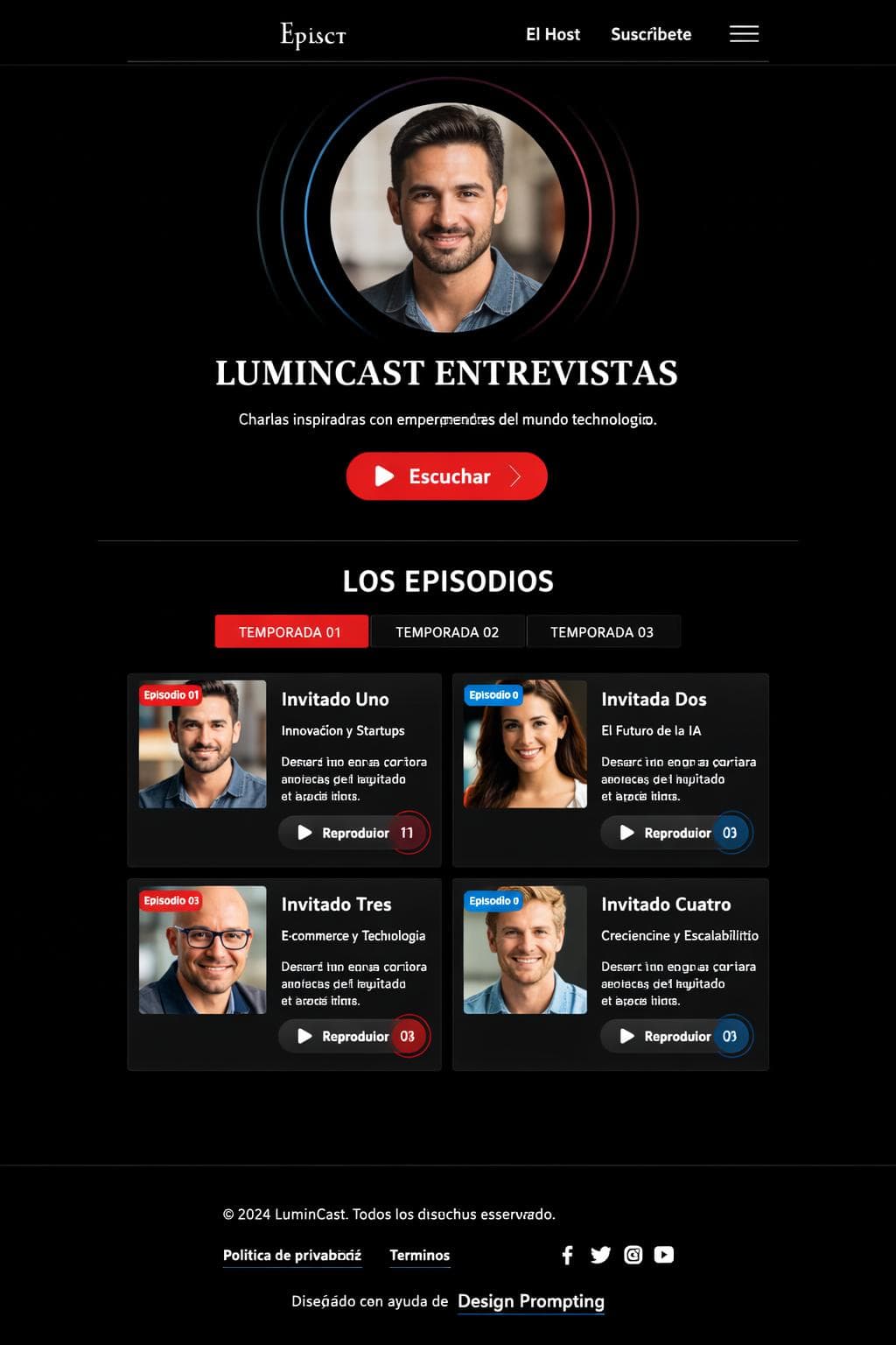 LuminCast &mdash; vista previa del theme