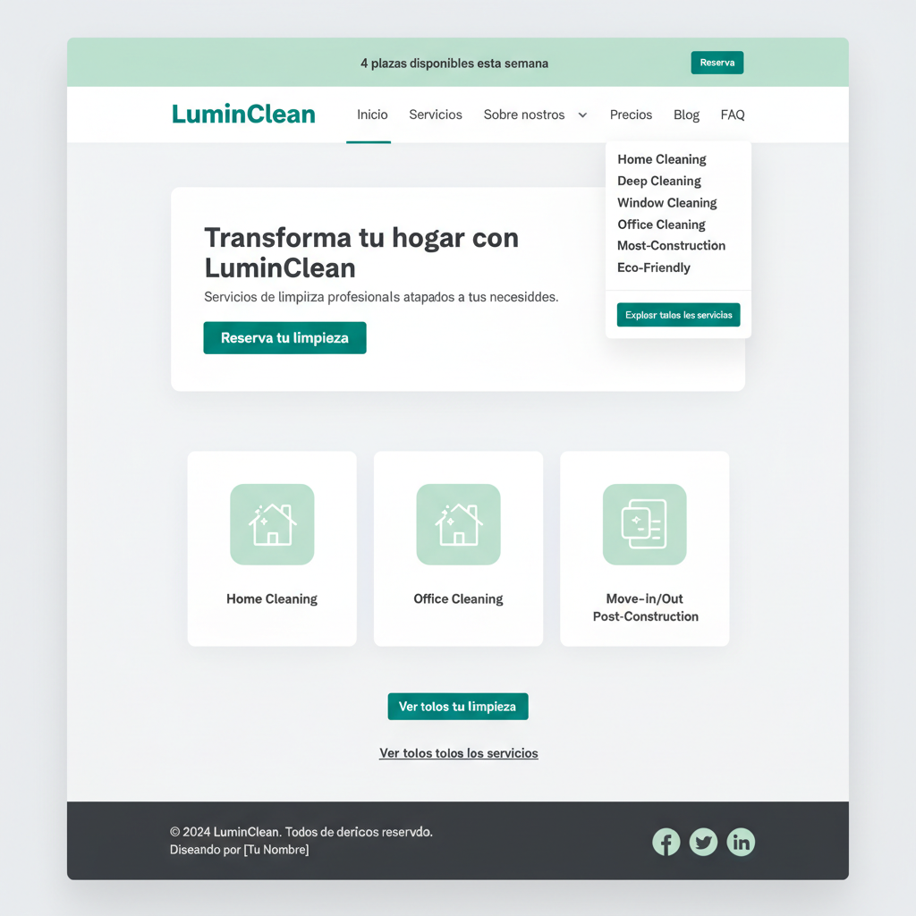 LuminClean — vista previa del theme
