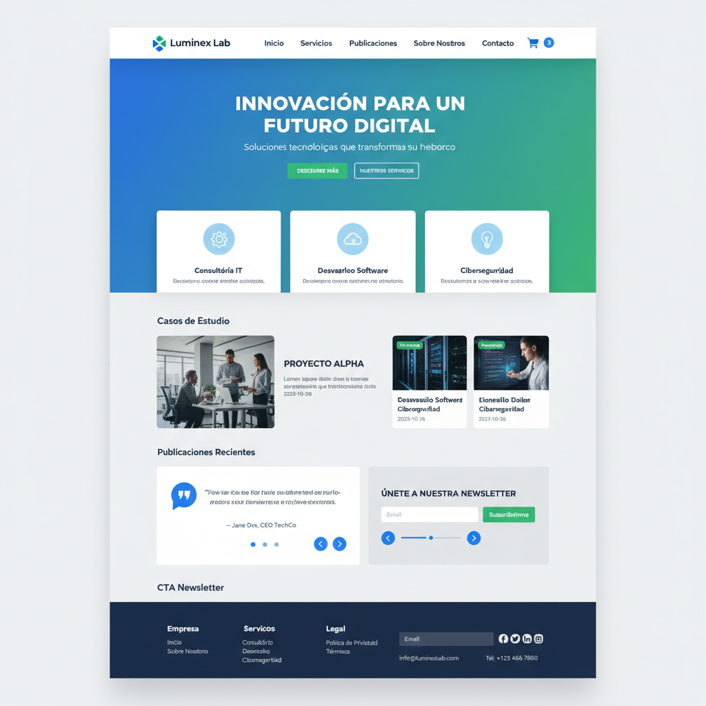 Luminex Lab — vista previa del theme