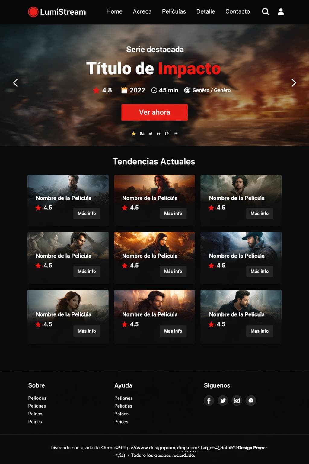 LumiStream &mdash; vista previa del theme