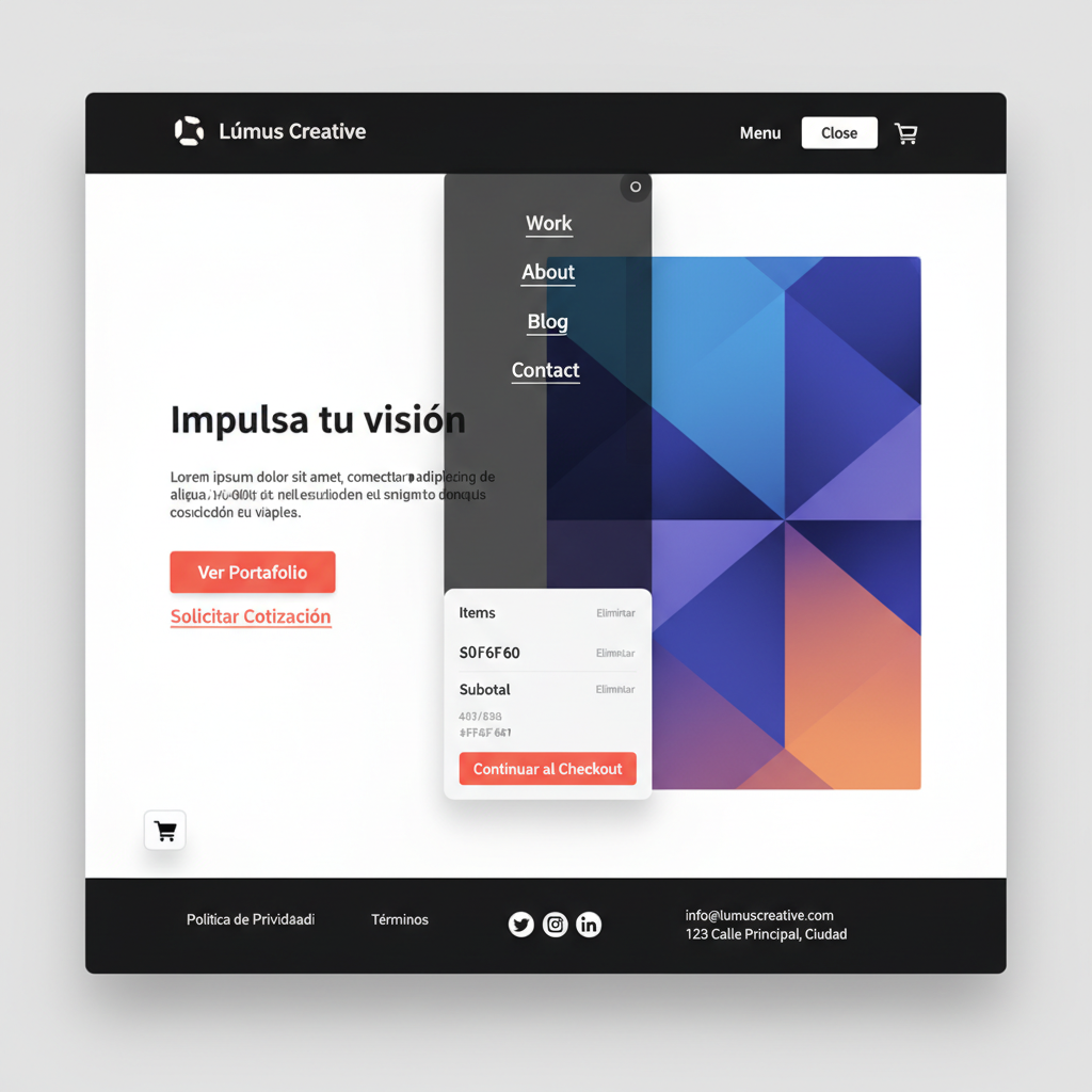 Lúmus Creative — vista previa del theme