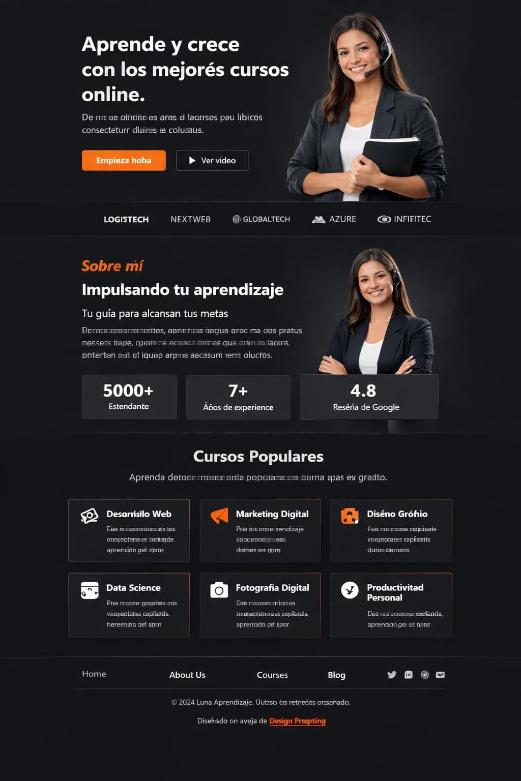 Luna Aprendizaje &mdash; vista previa del theme