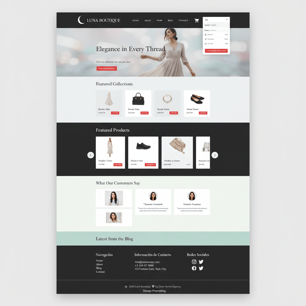 Luna Boutique — vista previa del theme