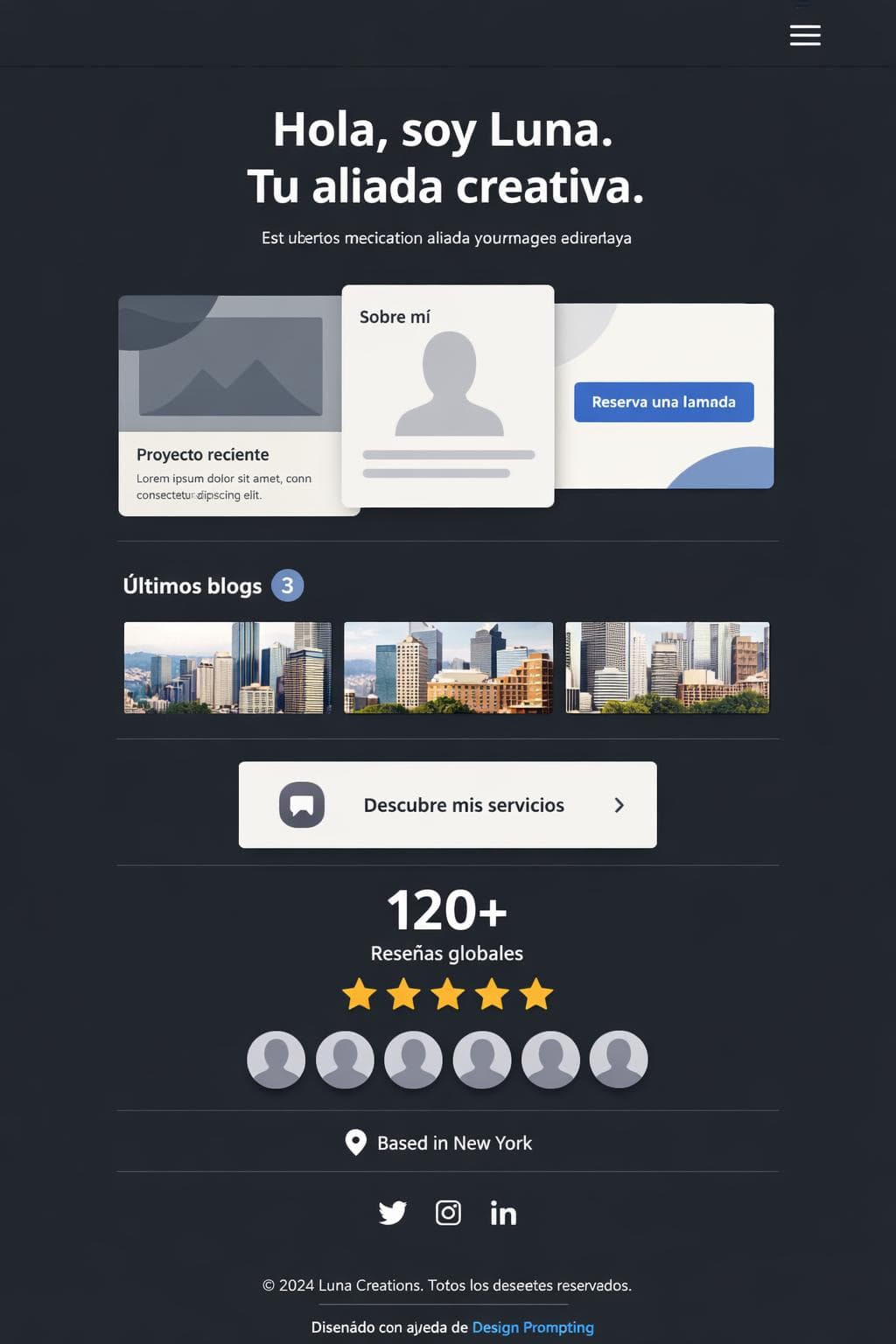 Luna Creations — vista previa del theme