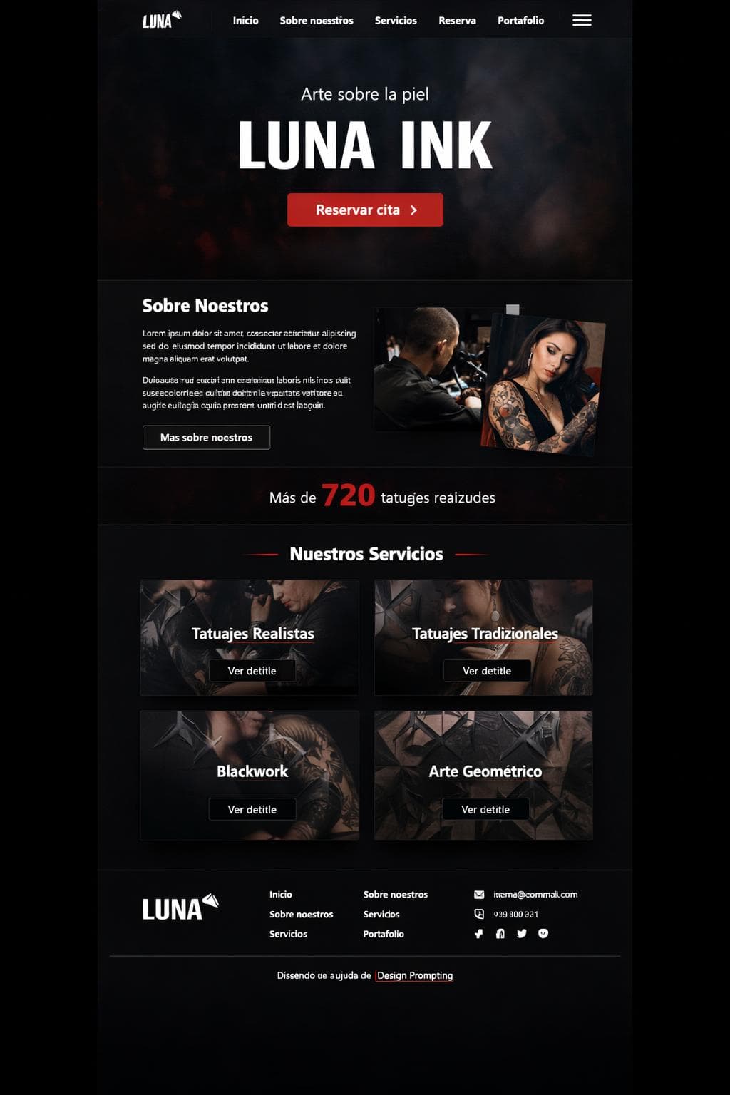 Luna Ink &mdash; vista previa del theme