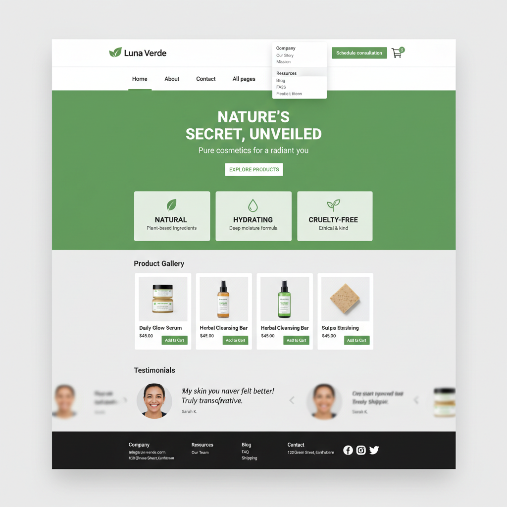 Luna Verde — vista previa del theme