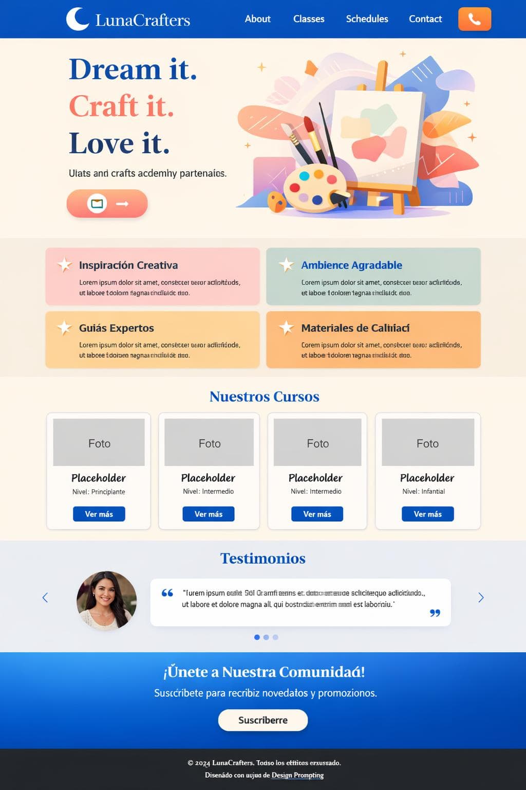 LunaCrafters &mdash; vista previa del theme