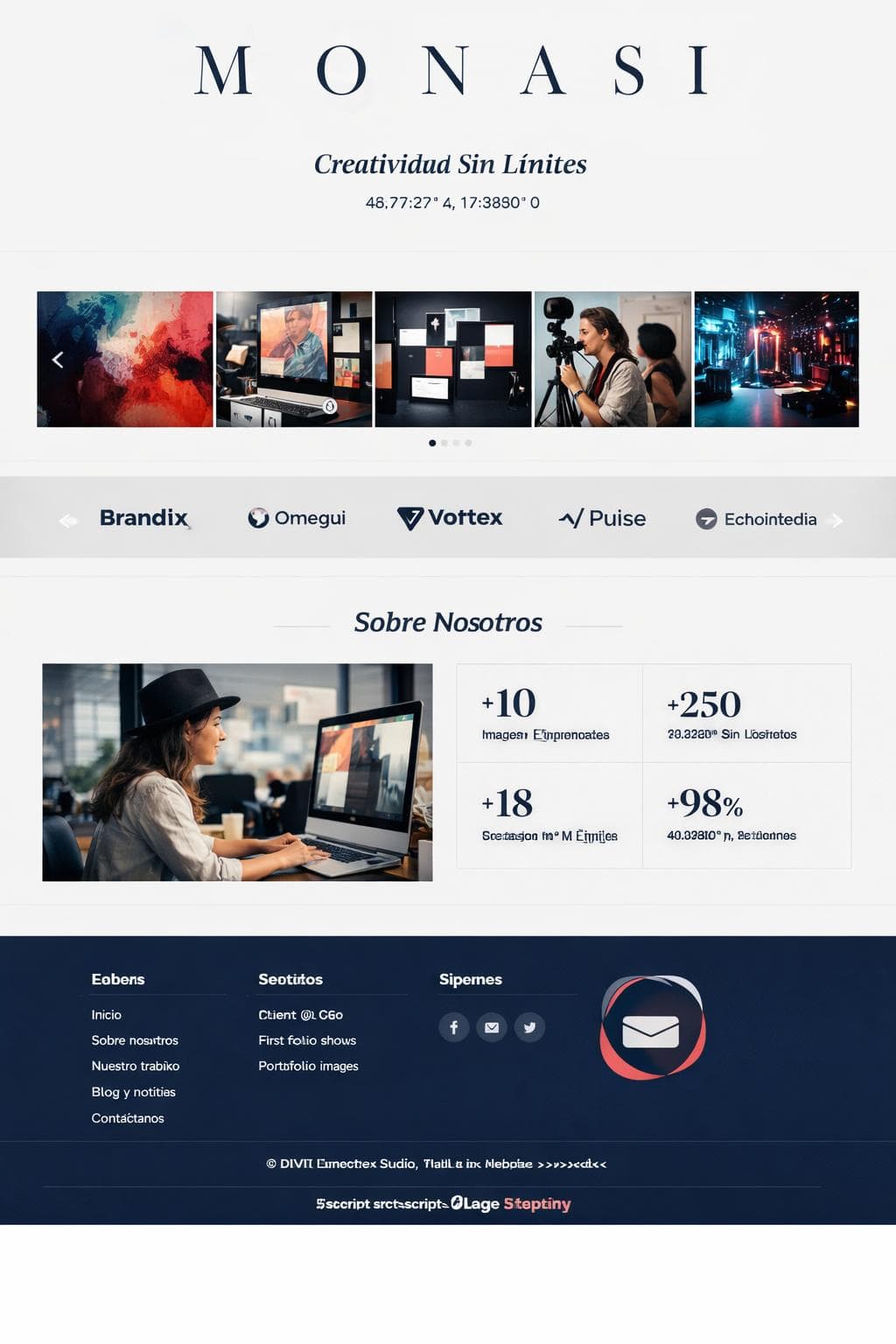 LunaCrea Studio &mdash; vista previa del theme