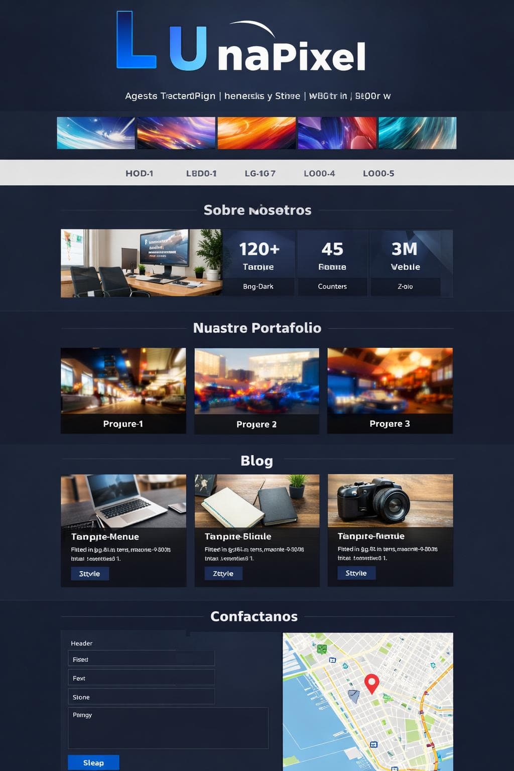 LunaPixel Studio — vista previa del theme