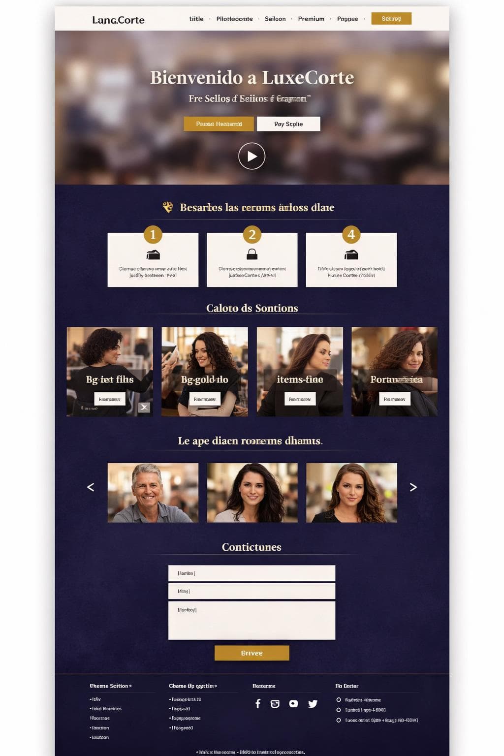 LuxeCorte — vista previa del theme