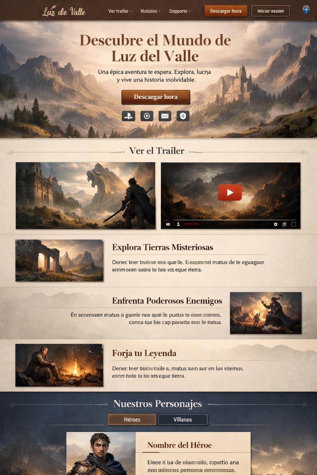 Luz del Valle — vista previa del theme