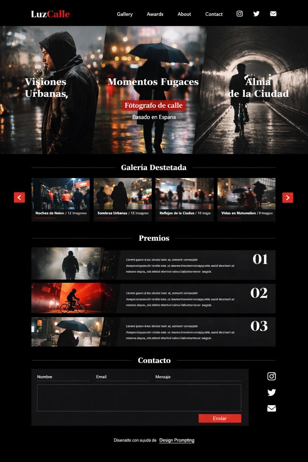 LuzCalle — vista previa del theme