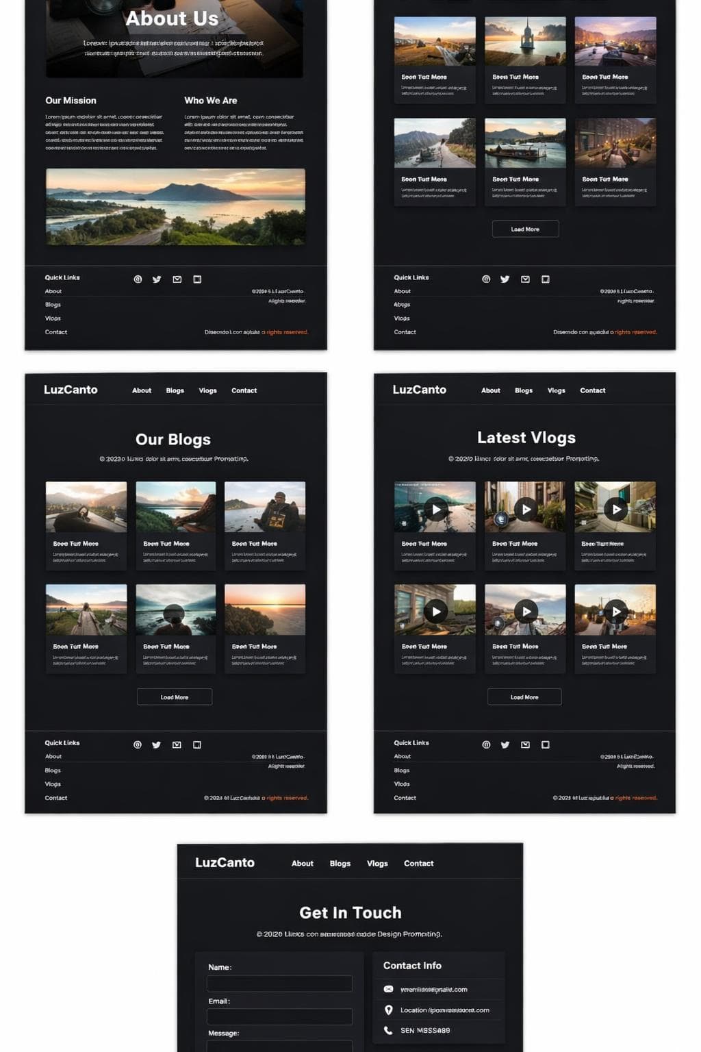 LuzCanto — vista previa del theme
