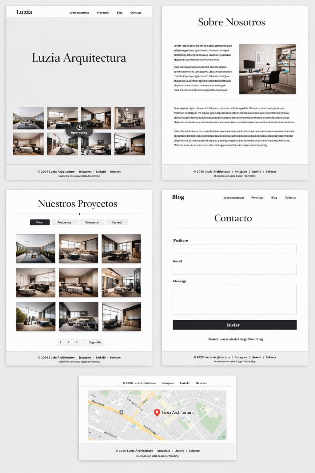 Luzia Arquitectura — vista previa del theme