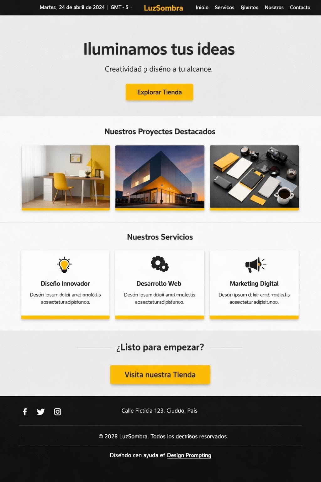 LuzSombra — vista previa del theme
