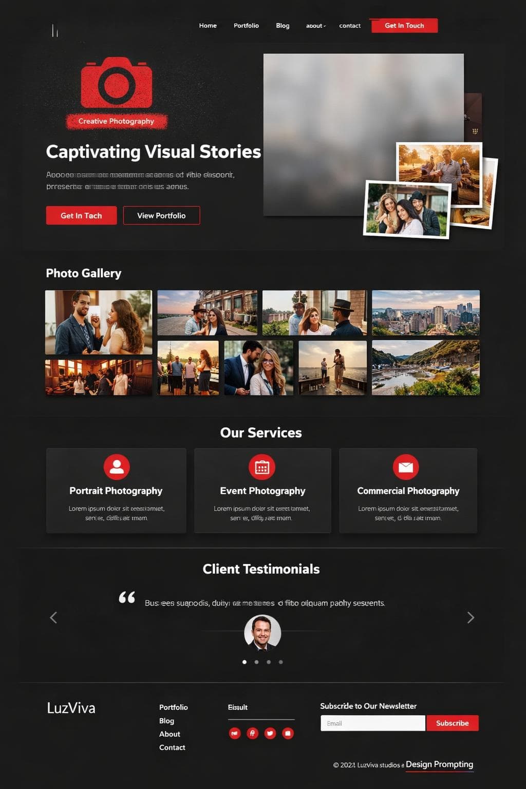LuzViva Studios — vista previa del theme