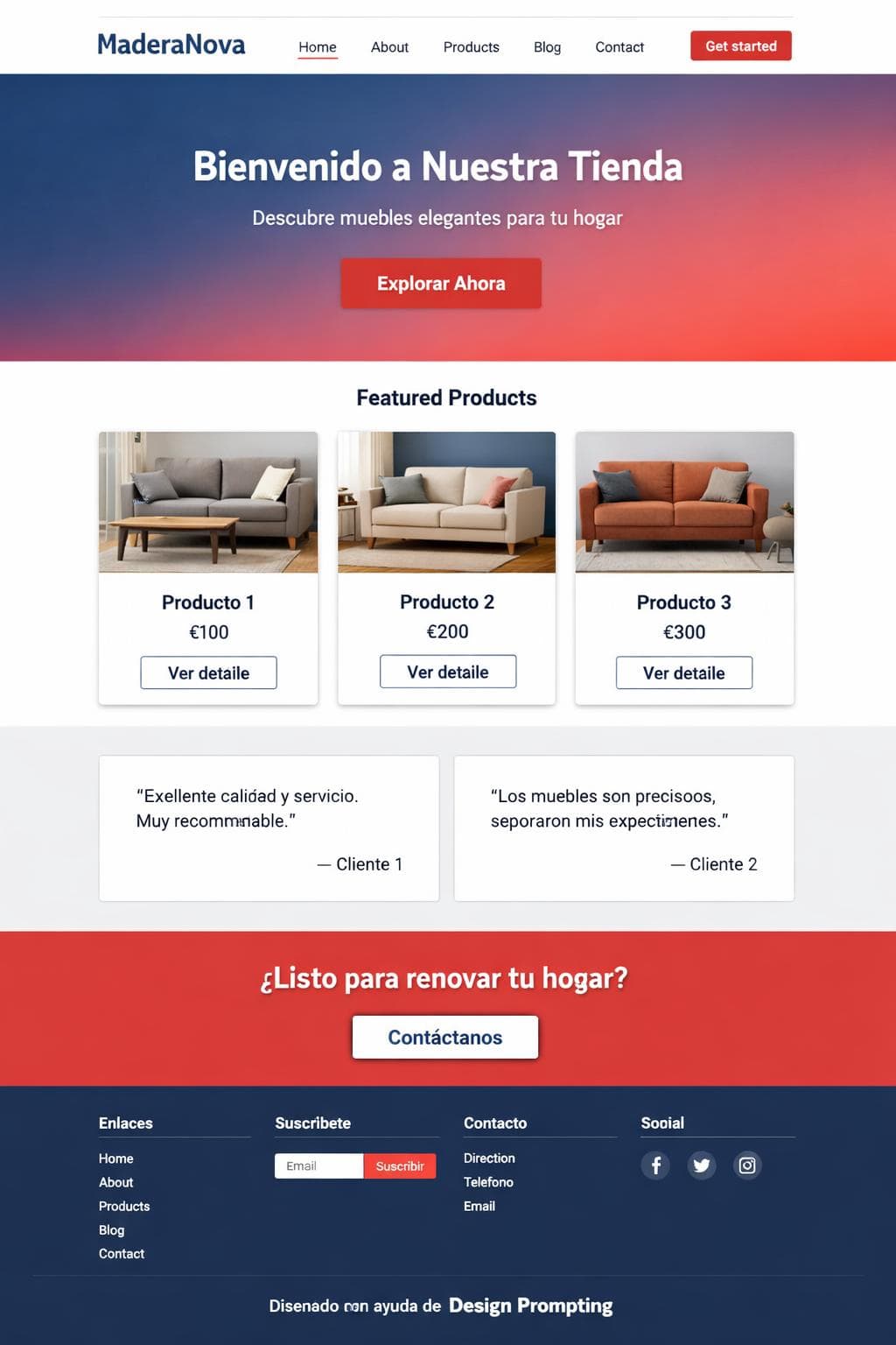 MaderaNova — vista previa del theme