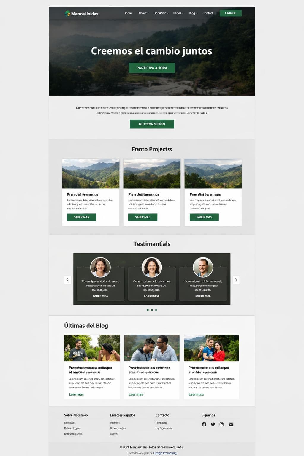 ManosUnidas &mdash; vista previa del theme