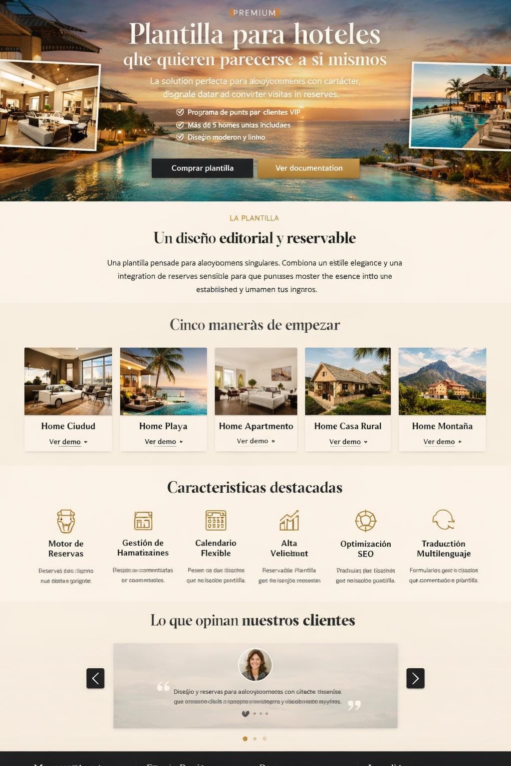 Maravento Resorts — vista previa del theme